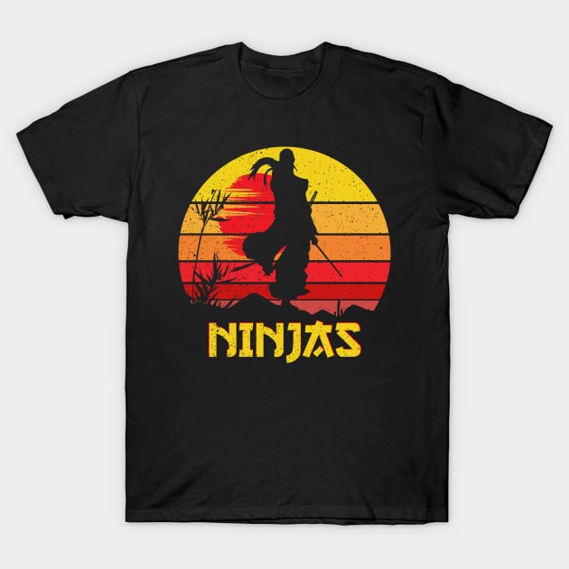 Ninja Retro Vintage Ninjas T-Shirt by DARSHIRTS